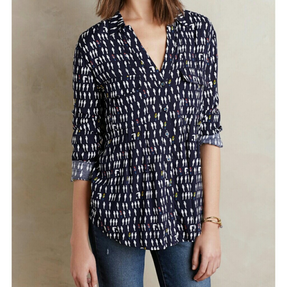 Anthropologie, Maeve Wynwood Button-Down